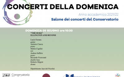 5 Giugno 2022 Conservatorio G. Nicolini di Piacenza
